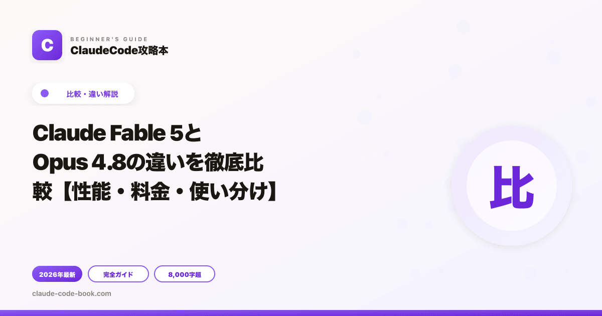 Claude Fable 5とOpus 4.8の違いを徹底比較【性能・料金・使い分け】